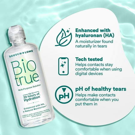 Biotrue Multi-Purpose Contact Lens Solution–from Bausch + Lomb–2 fl oz (60 mL) Bottle