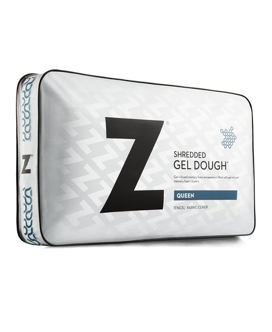 Z Gel Shredded Memory Foam Queen Pillow - White - Queen