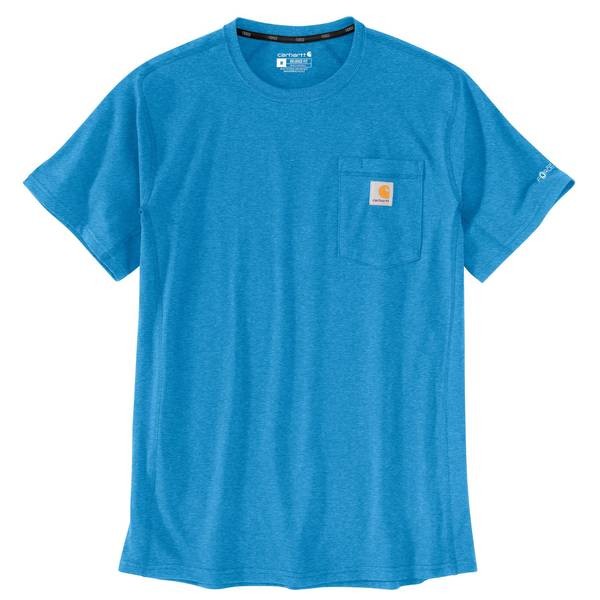 81532480 Force Relaxed-Fit Midweight Short Sleeve Pocket T-Shirt for Men, Blue Heather - 2XL