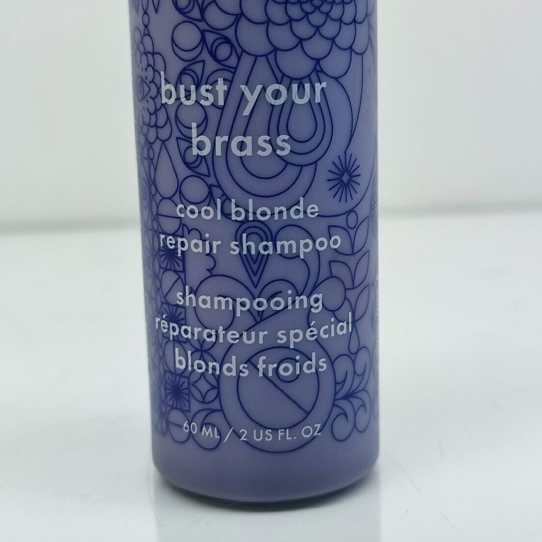 Amika Bust Your Brass Cool Blonde Repair Shampoo in Travel Size, 2 Fl Oz./60ml