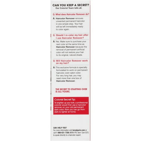 L'Oreal Paris Colorist Secrets Hair Color Stain Remover Kit