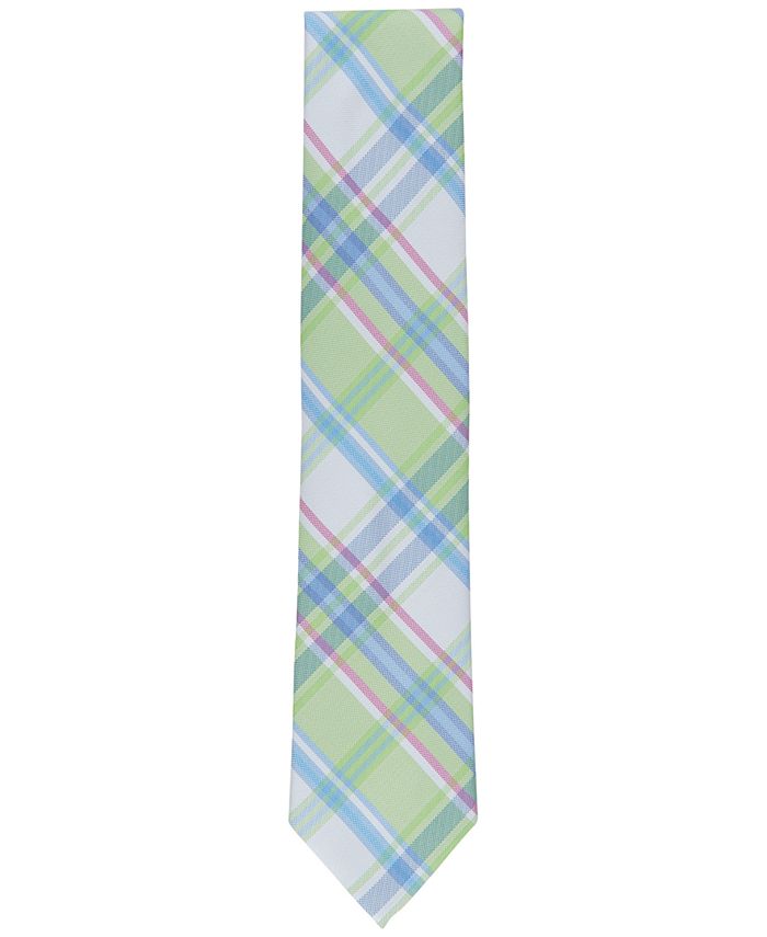 Club Room Men's Newbern Plaid Tie, Created for Macy's - Green - OS