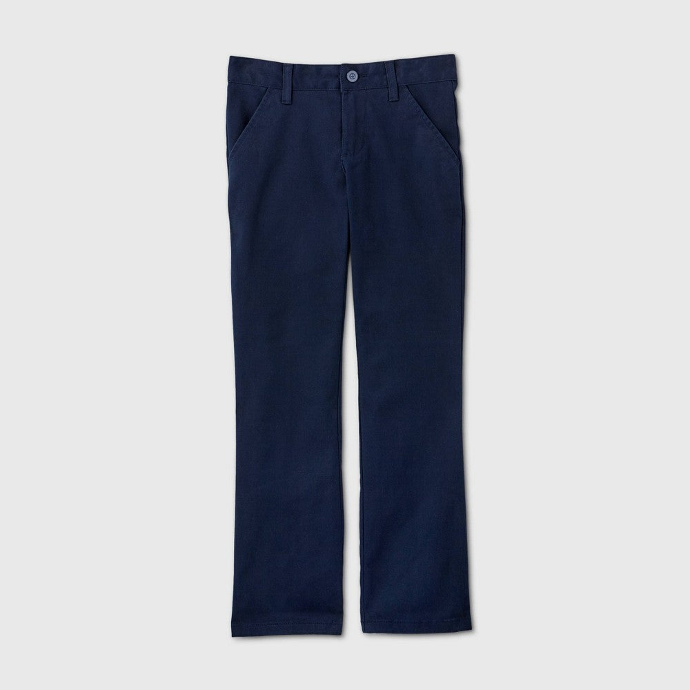 12 Girls' Flat Front Stretch Uniform Bootcut Fit Pants - Cat & Jack™