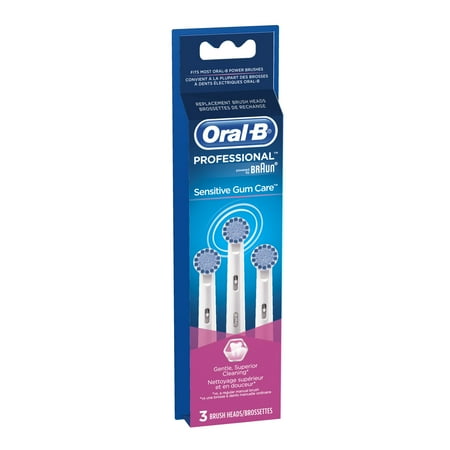Oral-B Sensitive Gum Care Replacement Electric Toothbrush Head, 3 Ct