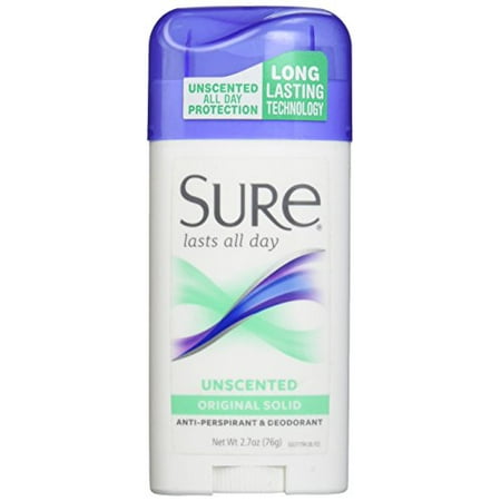 Sure Wide Anti-Perspirant Deodorant Original Solid Unscented 2.70 Oz