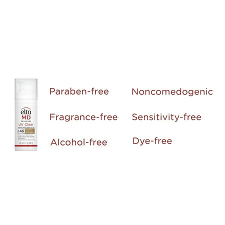 EltaMD UV Clear SPF 46 Tinted Broad Spectrum Facial Sunscreen 1.7 oz (48g)