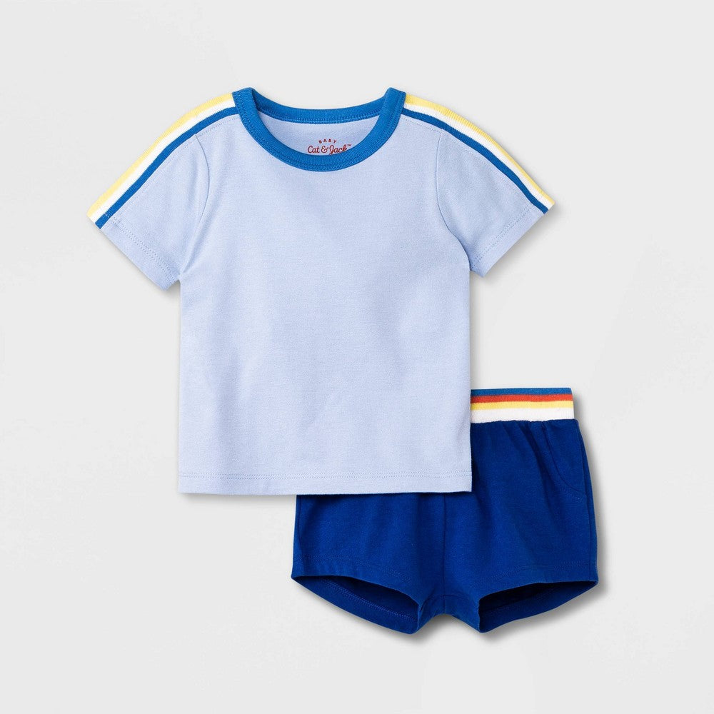 NB Baby Boys' Rainbow Top - Cat & Jack™