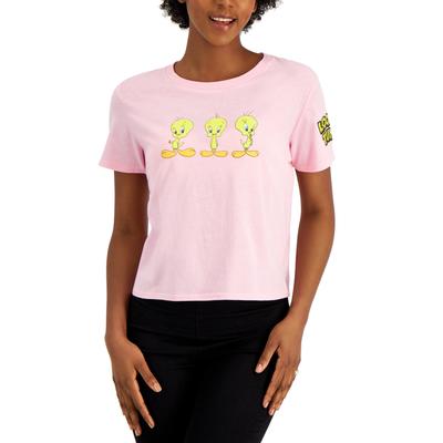 Tweety Bird Juniors' Graphic-Print Tee - Pink