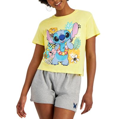 Disney Juniors' Hawaiian Stitch Graphic-Print Tee