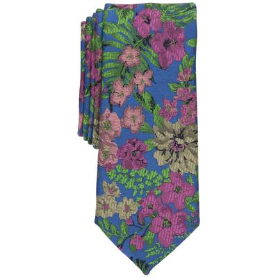 Bar Iii Men's Cartozian Botanical Tie, Created for Macy's - Blue