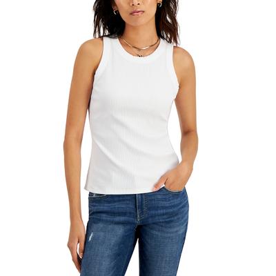 INC Women's Ribbed Crewneck Top, Created for Macy's