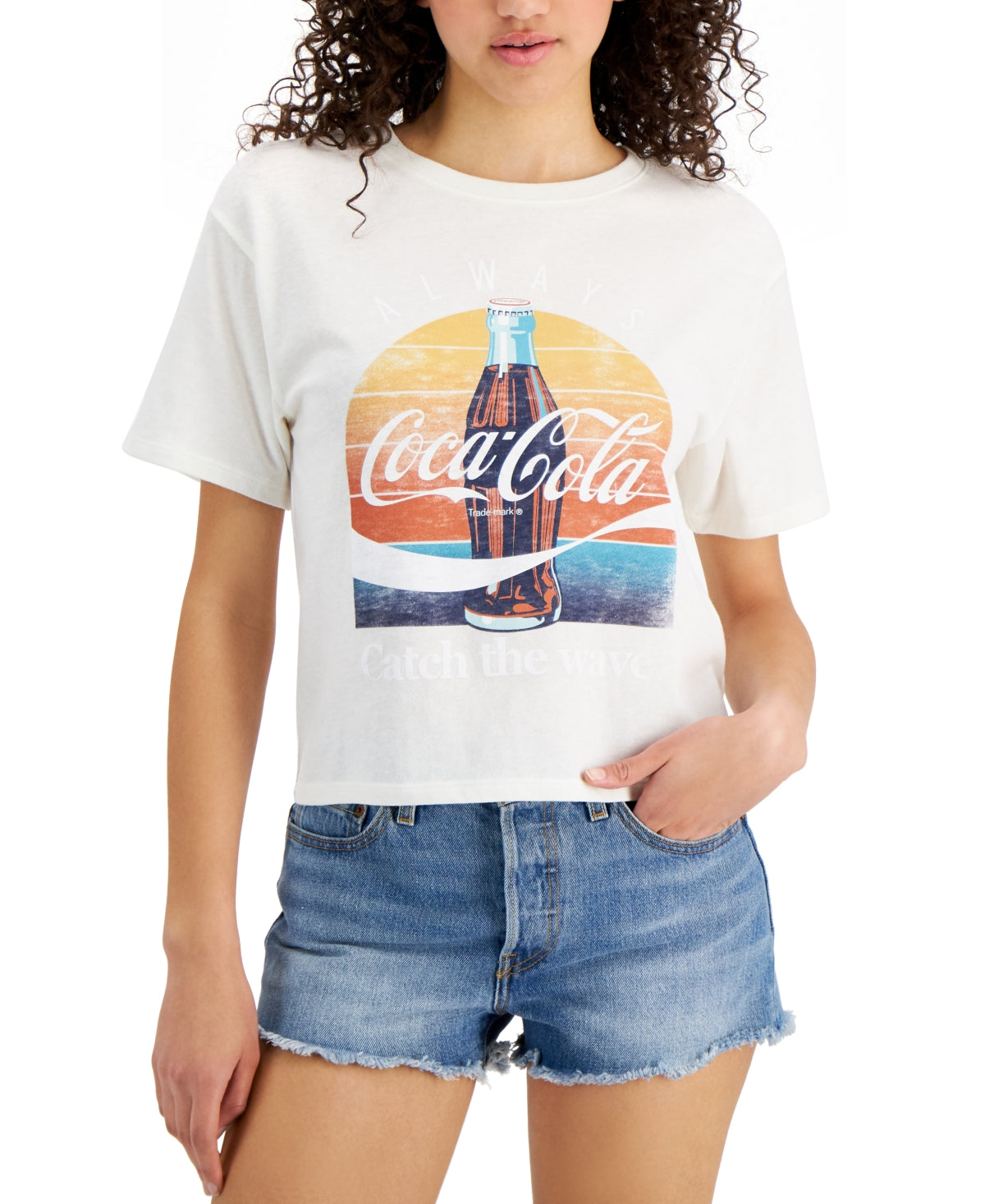 Love Tribe Juniors' Coca-Cola-Graphic T-Shirt - Egret