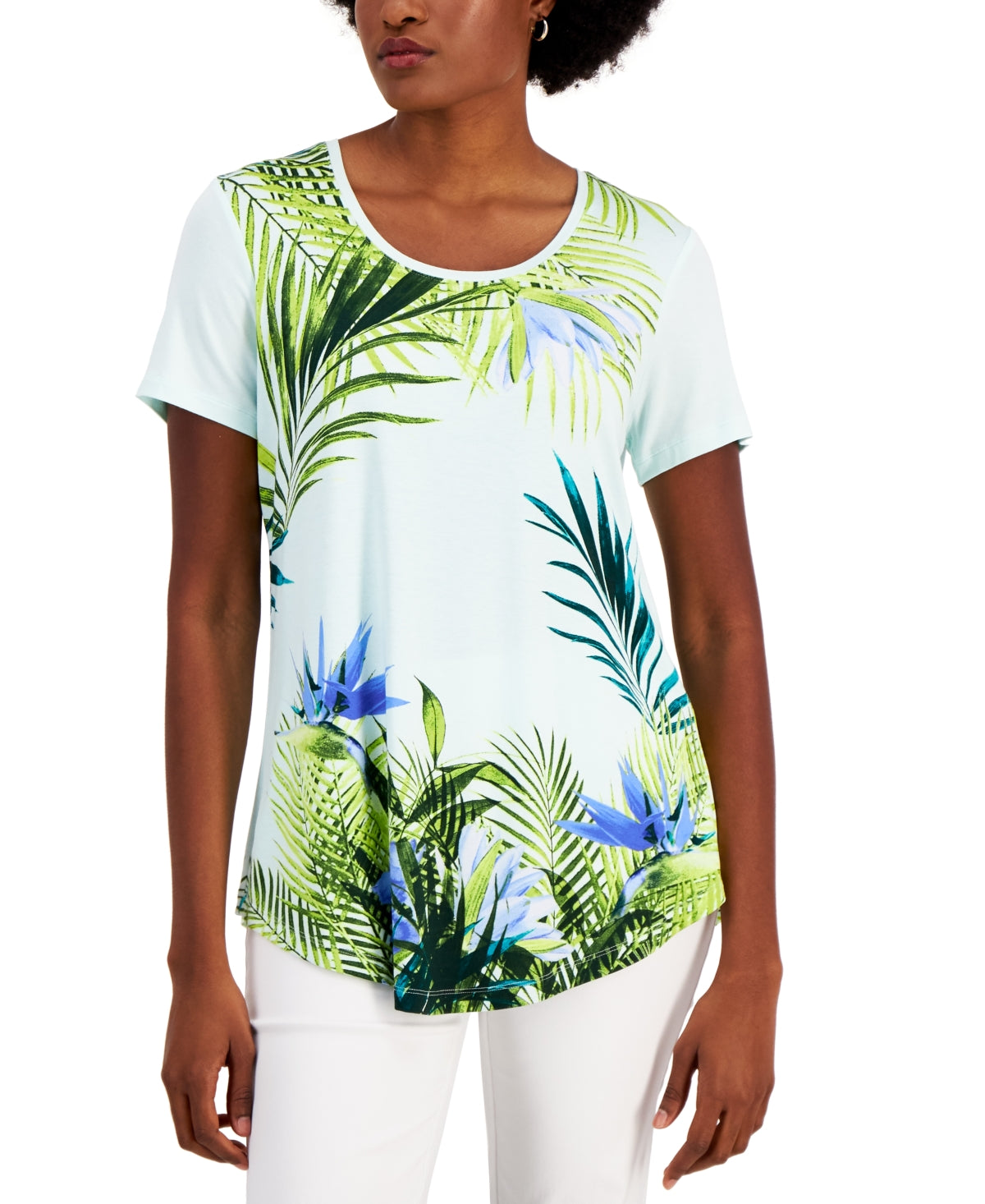 Jm Collection Women's Oasis View Top, Created for Macy's - Tropical Waters Combo