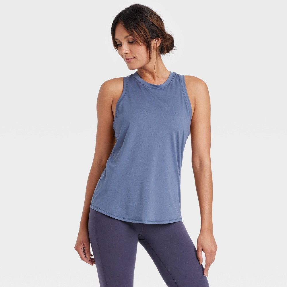 Women' Eential Racerback Tank Top - All in Motion™ Navy Blue X