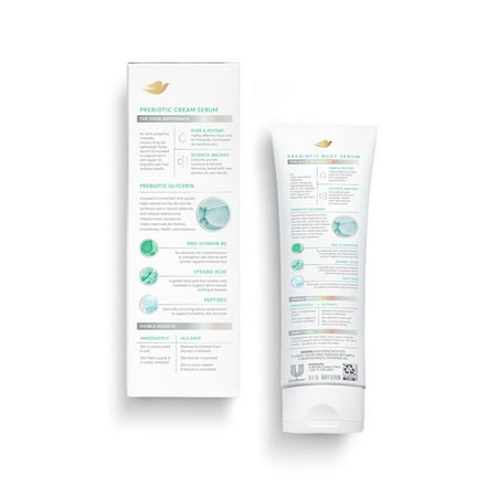 Dove Body Cream Serum Prebiotic + Protection for Dry, Sensitive Skin, with Pro-Vitamin B5, Stearic Acid and Peptides Lotion, 8 oz