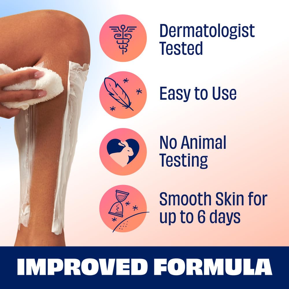 Nair Sensitive Shower Cream Hair Remover with Natural Coconut Oil and Vitamin E, Body Hair Removal Cream for Women, 12 oz