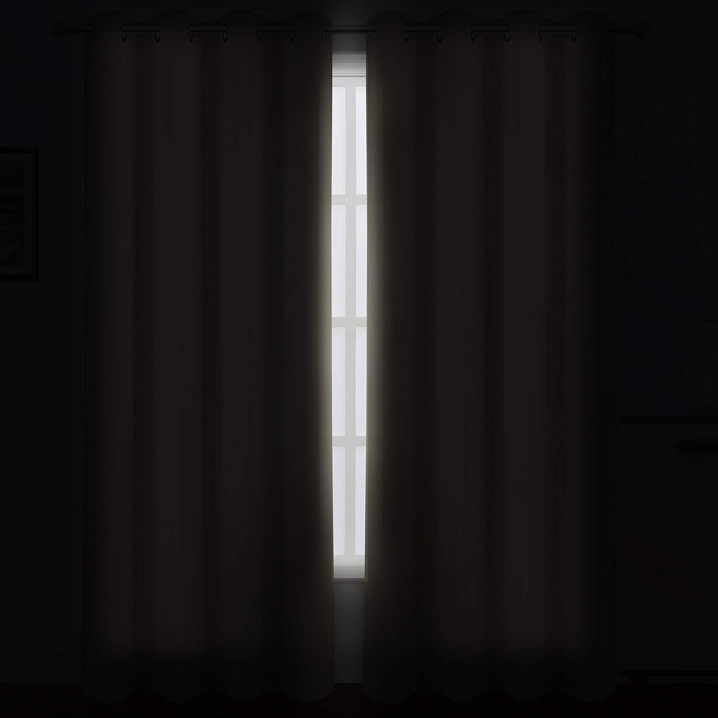 LEMOMO Blackout Curtains 52 x 84 Inch/Beige Curtains Set of 2 Panels/Room Darkening Curtains for Bedroom and Living Room