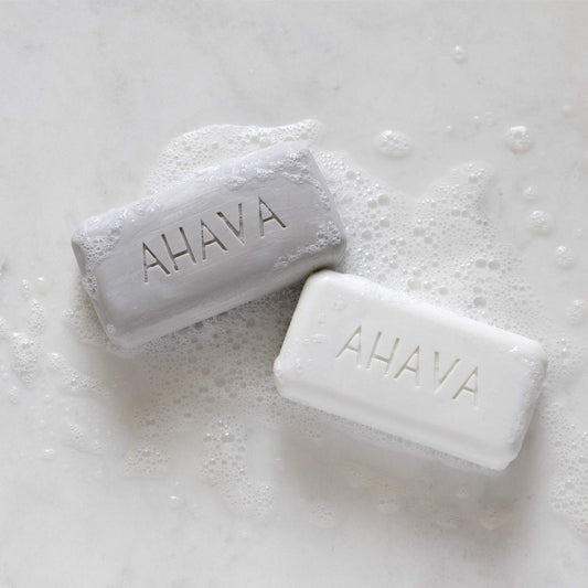 AHAVA Moisturizing Dead Sea Salt Soap - Face & Body Cleansing Bar to Moisture the Skin, Enriched with Exclusive Mineral Blend of Dead Sea Osmoter & Dead Sea Salt, 3.4 Oz, (Packaging May Vary)
