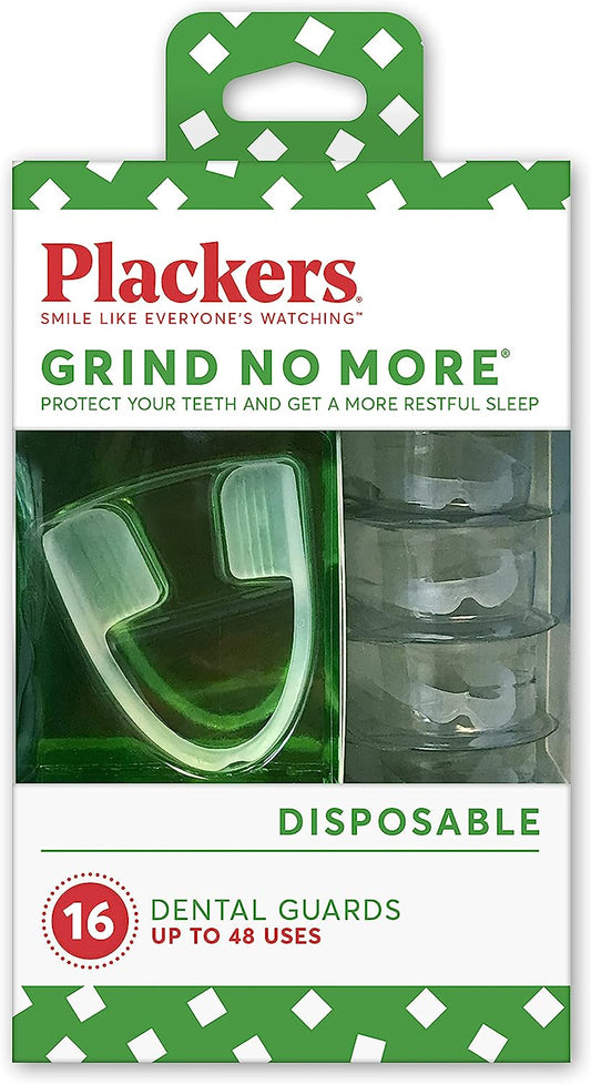 Plackers Grind No More Night Guard 16 Count & 10 Count, Nighttime Teeth Protection, Disposable Dental Guards