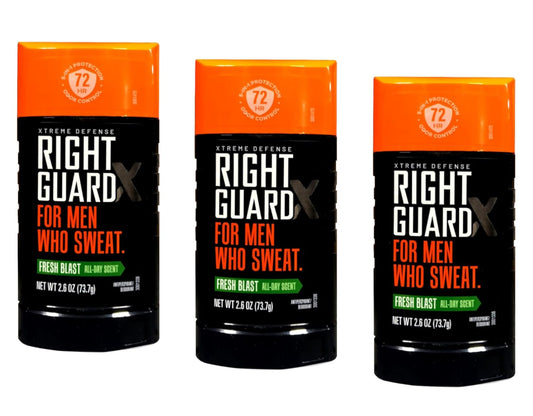 Right Guard Xtreme Defense 5 Anti-Perspirant & Deodorant, Fresh Blast 2.60 oz (Pack of 3)