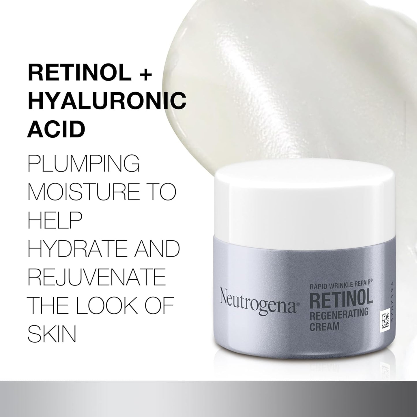 Neutrogena Rapid Wrinkle Repair Retinol Face Moisturizer, Daily Anti-Aging Face Cream with Retinol & Hyaluronic Acid to Fight Fine Lines, Wrinkles, & Dark Spots, 1.7 oz