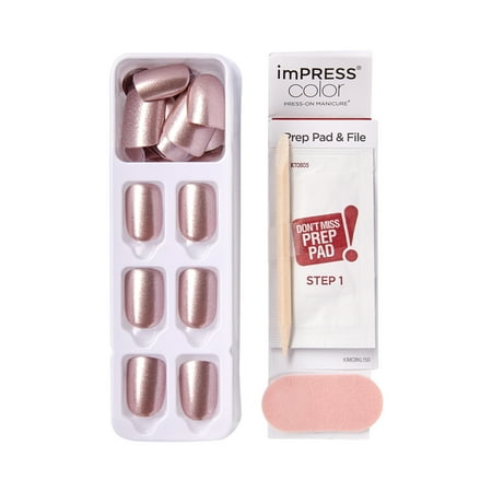 KISS imPRESS Color Press-on Manicure - Paralyzed Pink, Short