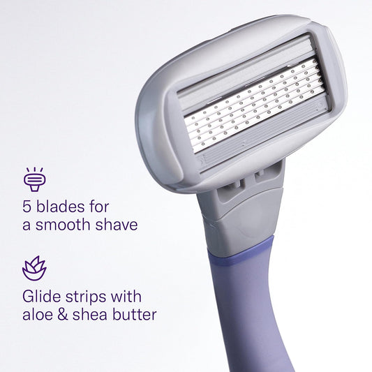 FLAMINGO Women's Razor 5-Blade Refills - Razors for Women - 10ct