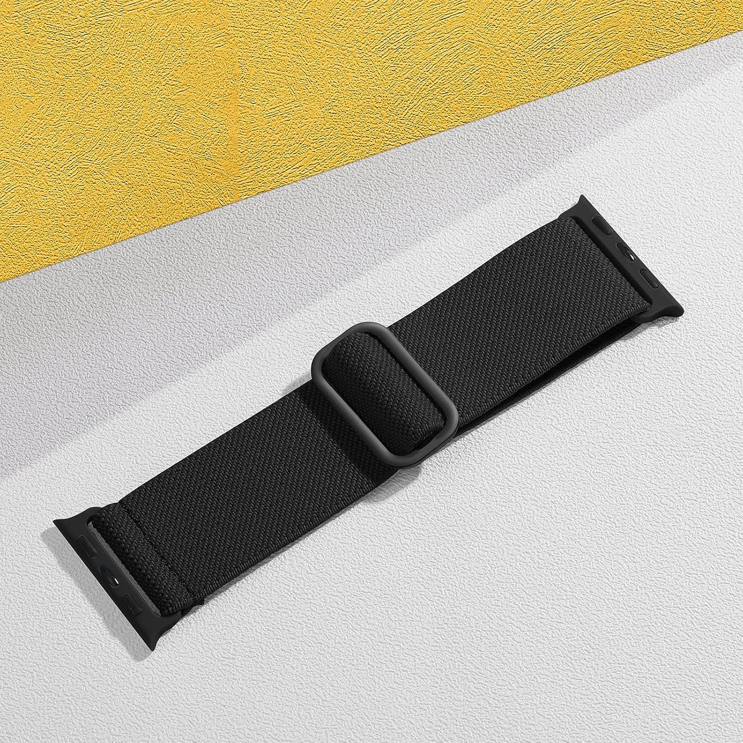 Adorve 5 Pack Stretchy Solo Loop Bands Compatible with Apple Watch Band 38mm 40mm 42mm 44mm 41mm 45mm for Women Men, Soft Nylon Elastic Braided Replacement Straps for iWatch SE Series 7/6/5/4/3/2/1
