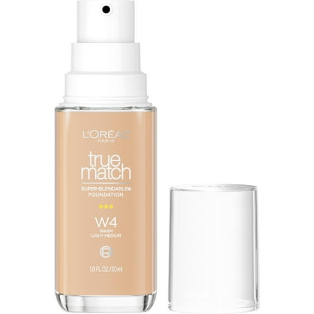 L'Oreal Paris True Match Cream Foundation Makeup, W4 Warm Light Medium, 1 fl oz