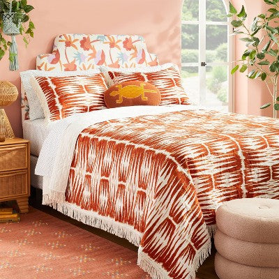 Oval Jungalow Lizard Decorative Throw Pillow Burnt Orange - Opalhouse™ designed with Jungalow™: Indoor Jacquard Accent Pillow