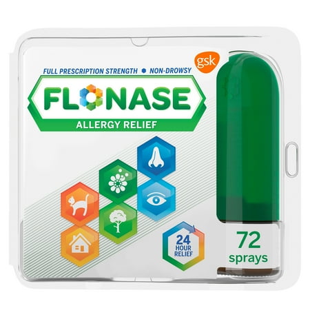 Flonase Allergy Relief 24 Hour Non-Drowsy Metered Nasal Spray, 72 Sprays
