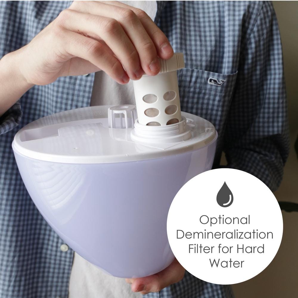 1 Gal. Drop Ultrasonic Cool Mist Humidifier for Medium to Large Rooms up to 500 sq. ft. - White