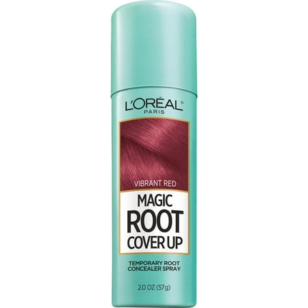 L'Oreal Paris Magic Root Cover Up, Temporary Gray Concealer Spray, Bright Red, Aerosol, 2 oz