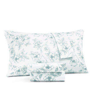 Martha Stewart Collection 400 TC Cotton Percale Floral Pillowcase PAIR STANDARD