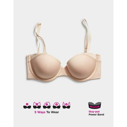 Maidenform Underwire Bra Smooth Finish Strapless Smooth Invisble Women's SE6900