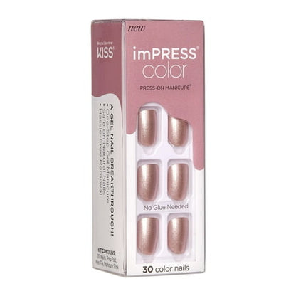 KISS imPRESS Color Press-on Manicure - Paralyzed Pink, Short