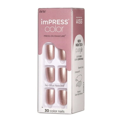 KISS imPRESS Color Press-on Manicure - Paralyzed Pink, Short