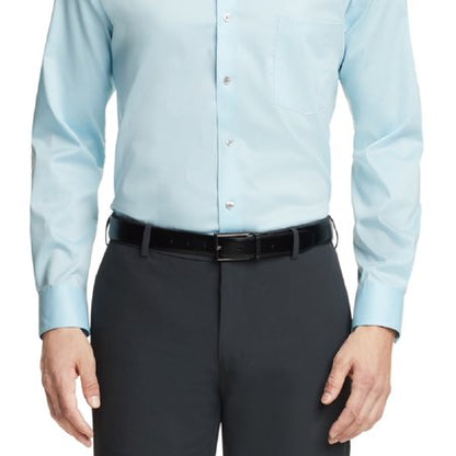 Van Heusen Men's Regular Fit Ultraflex Dress Shirt Blue Size 34X35
