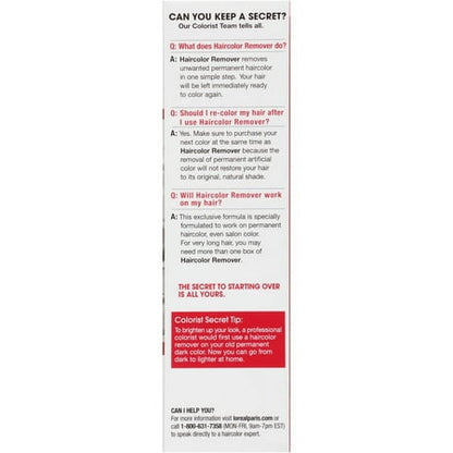 L'Oreal Paris Colorist Secrets Hair Color Stain Remover Kit