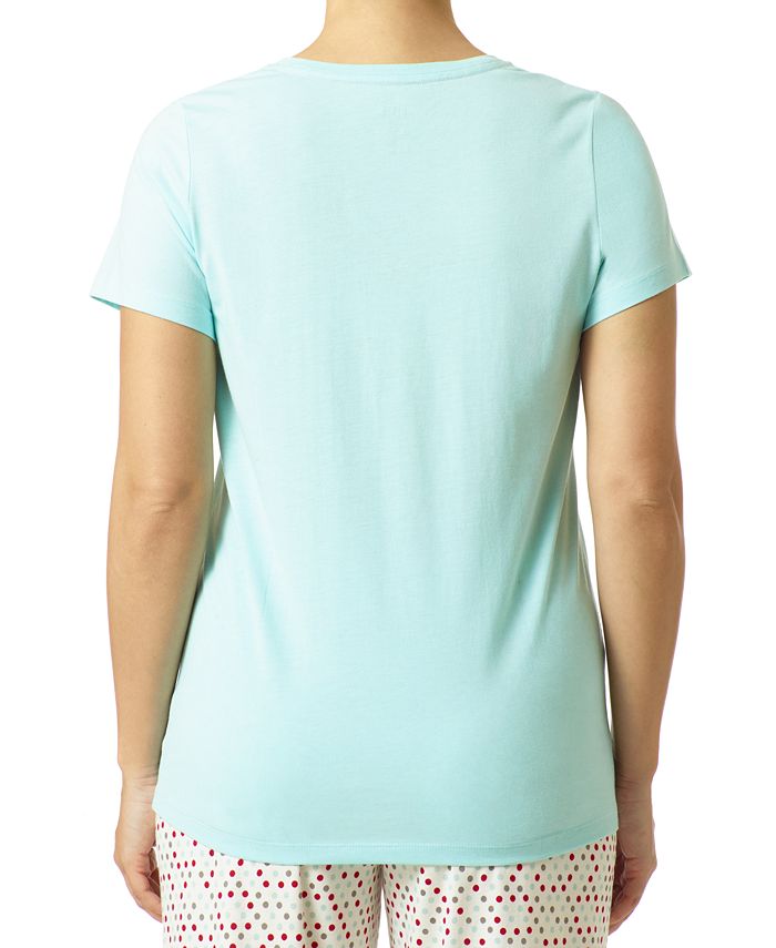 HUE® Solid V-Neck Pajama T-Shirt - Multi - M