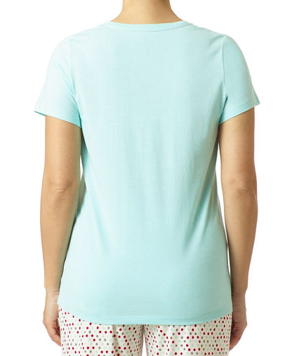 HUE® Solid V-Neck Pajama T-Shirt - Multi - M