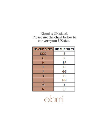 Elomi Cate Full Figure Underwire Lace Cup Bra EL4030, Online Only  - Brown