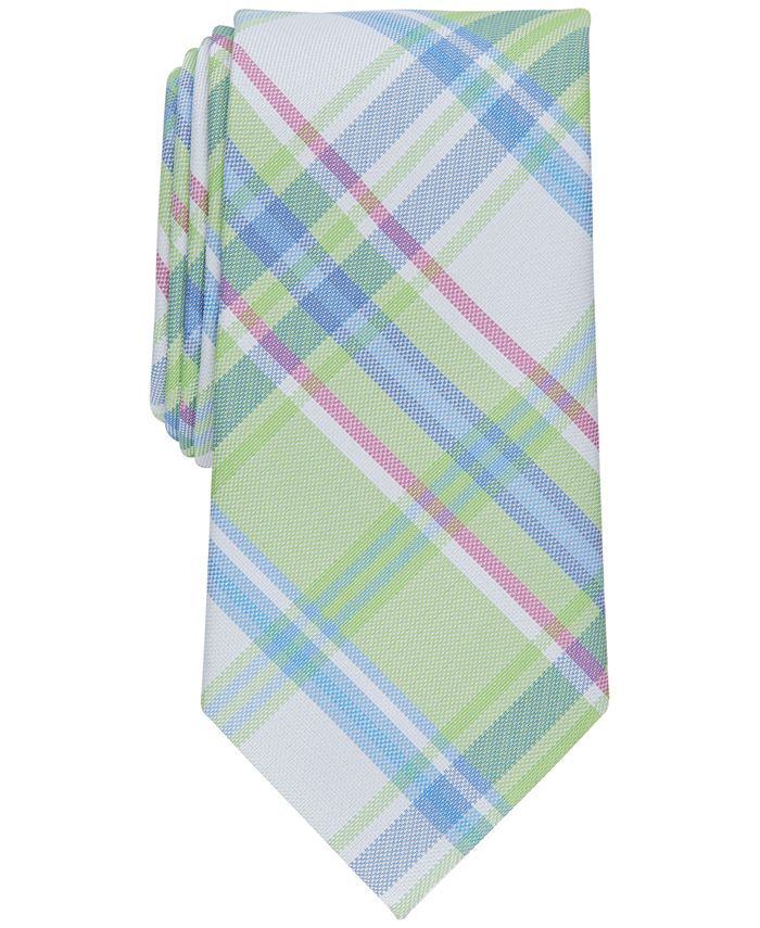 Club Room Men's Newbern Plaid Tie, Created for Macy's  - Green - OS