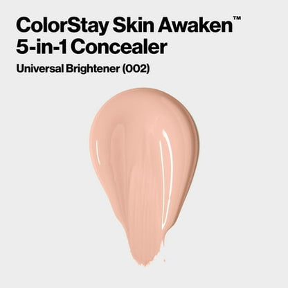 Revlon ColorStay Skin Awaken Cream Concealer Makeup, Longwear, 002 Universal Brightener, 0.27 fl oz