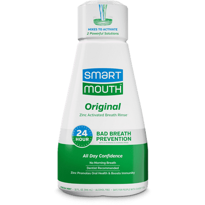 SmartMouth The Original Activated Dual-Solution Breath Rinse Mouthwash, Fresh Mint, 32 fl oz, Adult
