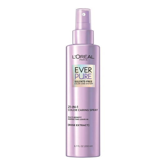 L'Oreal Paris EverPure 21-in-1 Color Caring Spray Leave in - Sulfate Free, 6.7 Fl Oz