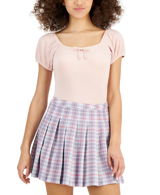 Self Esteem Juniors' Ribbed Square-Neck Bodysuit