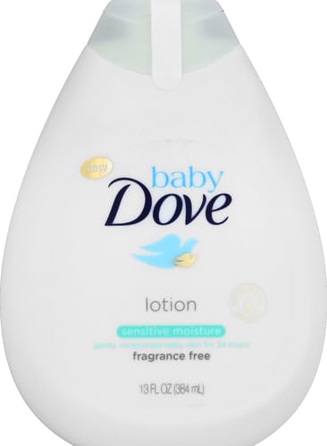 Baby Dove Face and Body Lotion for Sensitive Skin Sensitive Moisture FragranceFree Lotion, 2 Pack, 13 Ounce