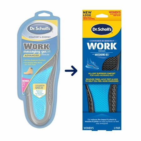 Dr. Scholl's Work Massaging Gel Women's Advanced Insoles (1 Pair, Sizes 6-10)