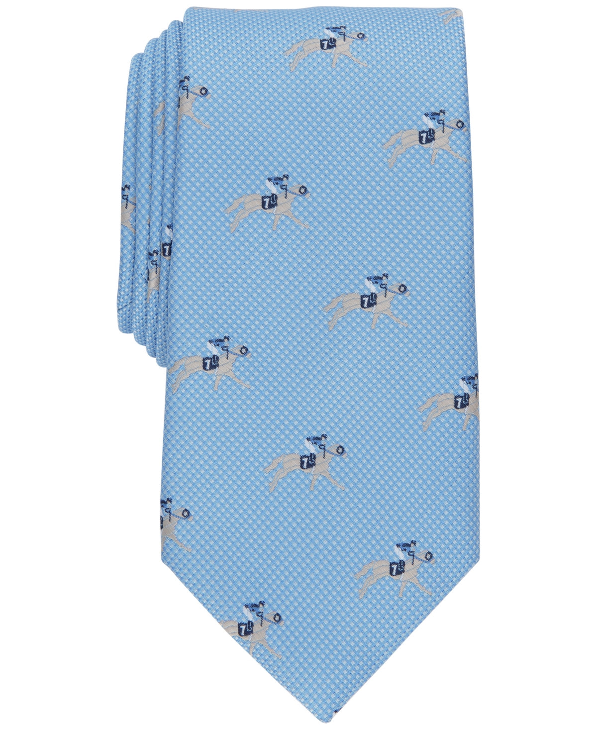 Club Room Men's Racehorse Neat Tie, Created for Macy's - Lt Blue